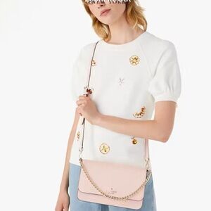BRAND NEW Kate Spade Blush Pink Crossbody with Gold Chain